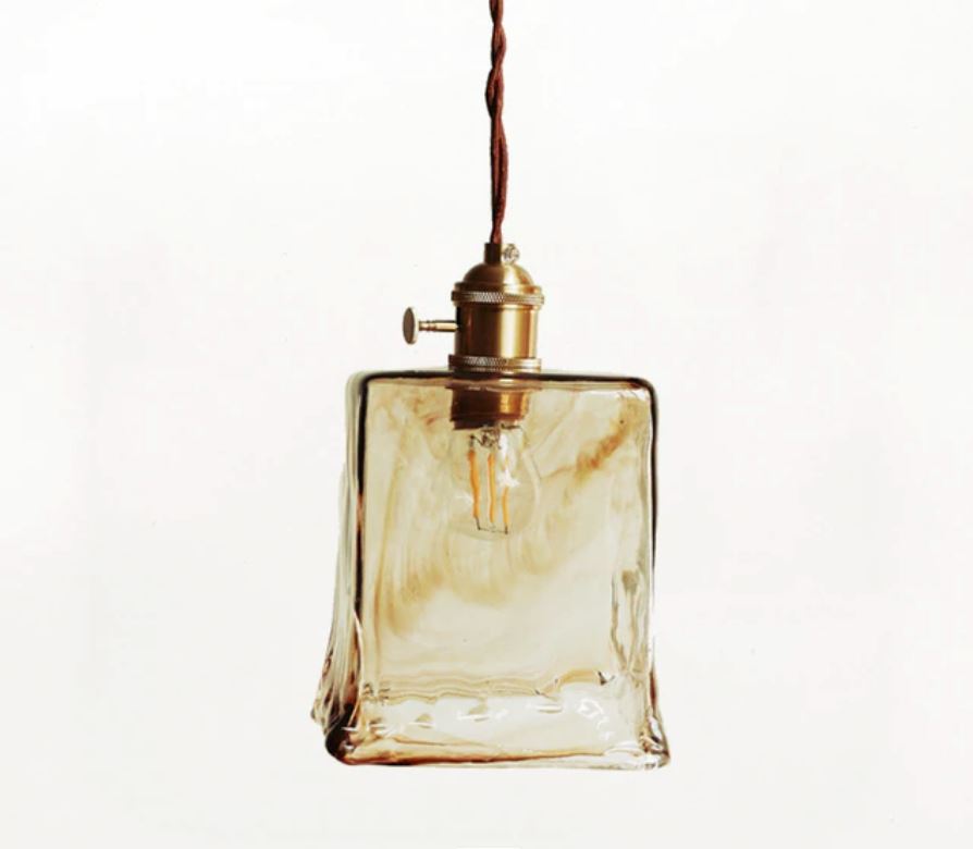 Modern Amber Glass Pendant Light - Unique Pendant Lighting Pendant Lights Artedimo F 