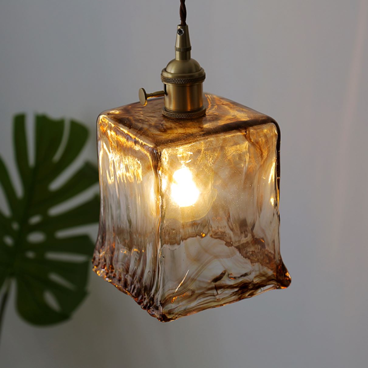 Modern Amber Glass Pendant Light - Unique Pendant Lighting Pendant Lights Artedimo 