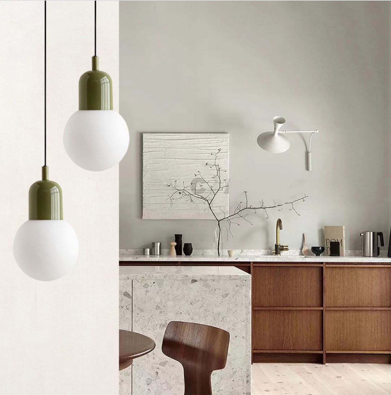 Stylish Minimalist Ball Glass Pendant Ceiling Lamp Ceiling lamp Artedimo 