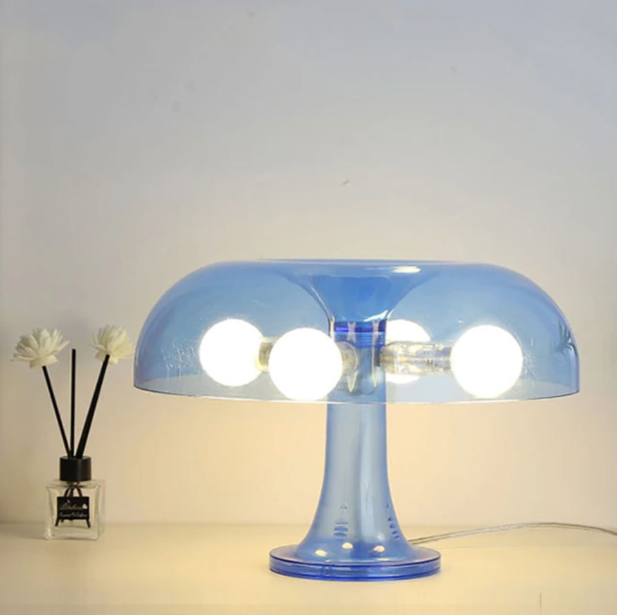 Orange Danish Mushroom Table Lamp Decoration Lighting Table Lamp Artedimo Transparent Blue EU Plug 