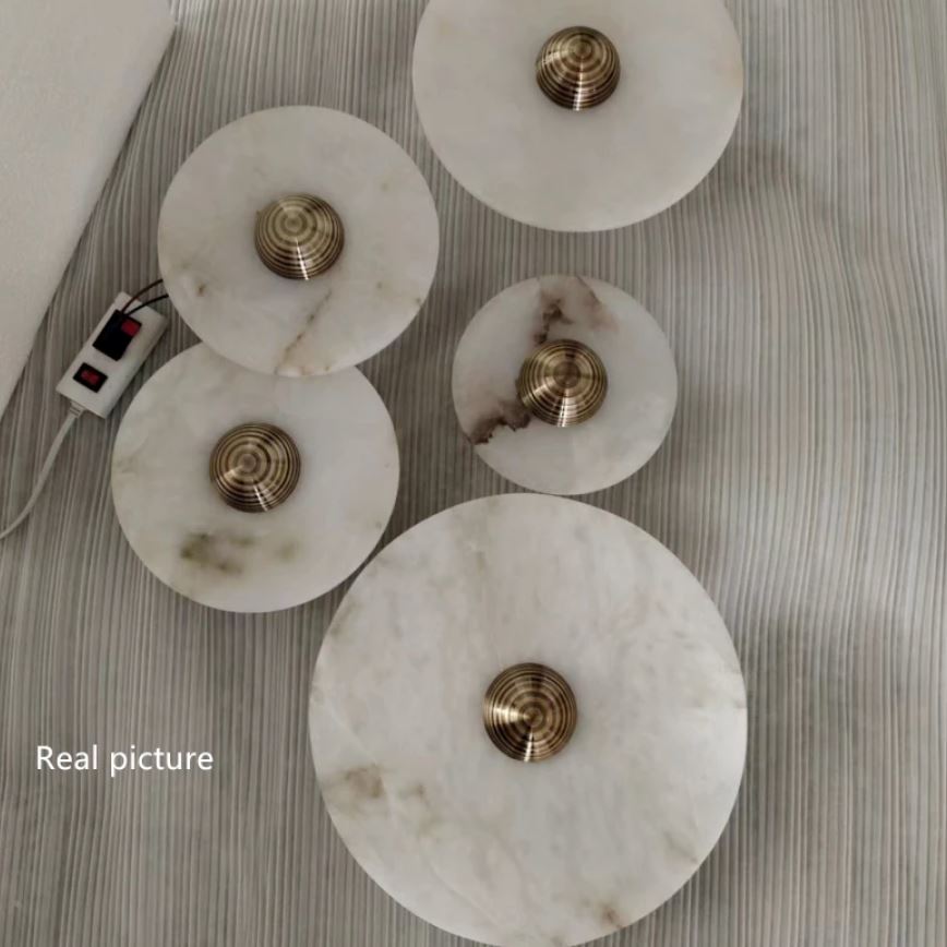 real stone marble wall lamp sconce