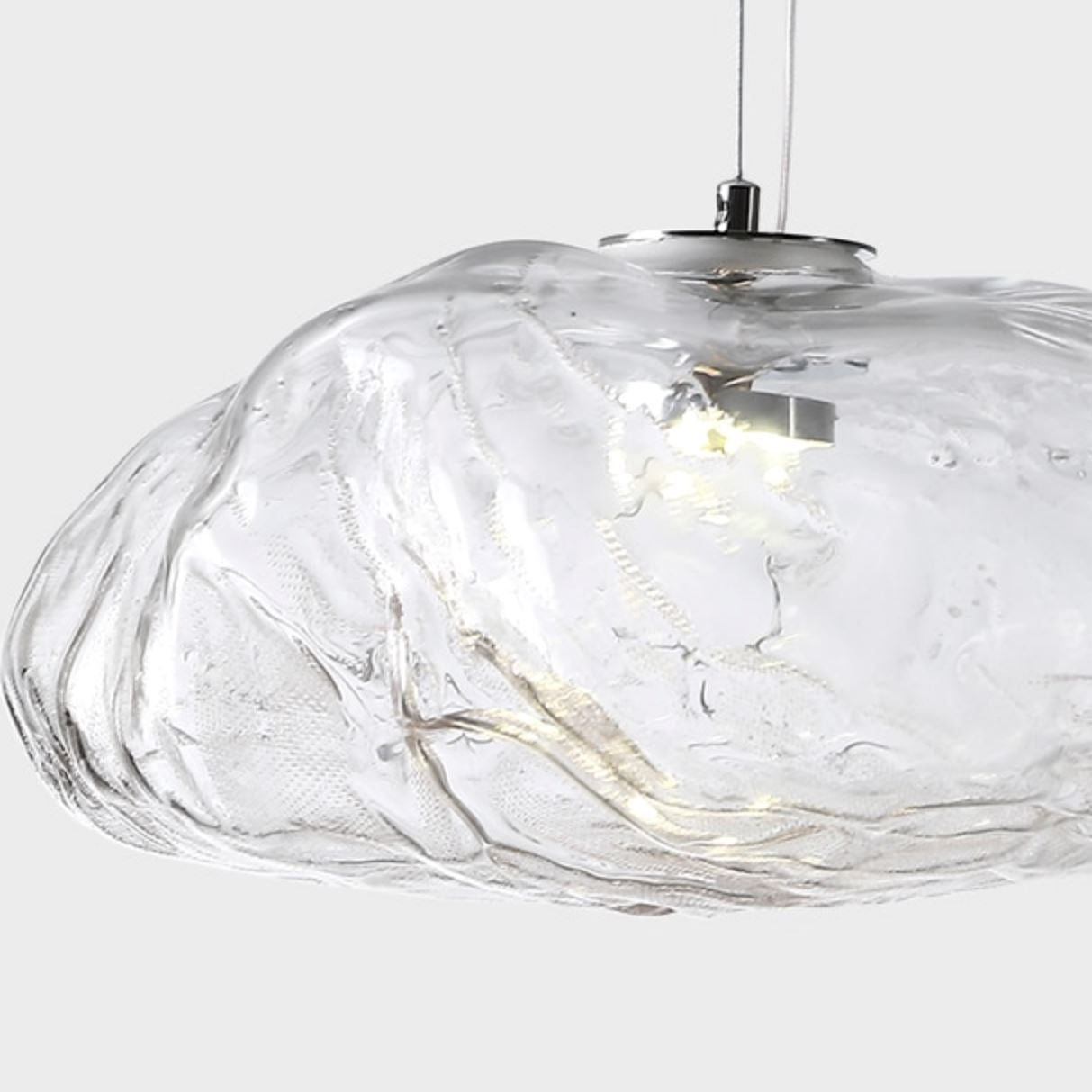 hanging lamp with clear glass lampshade