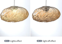 Thumbnail for amber glass lampshade pendant lamp