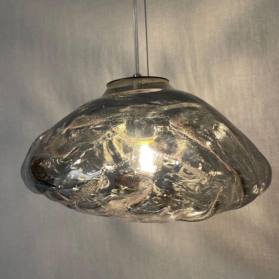 artsy glass hanging lamp