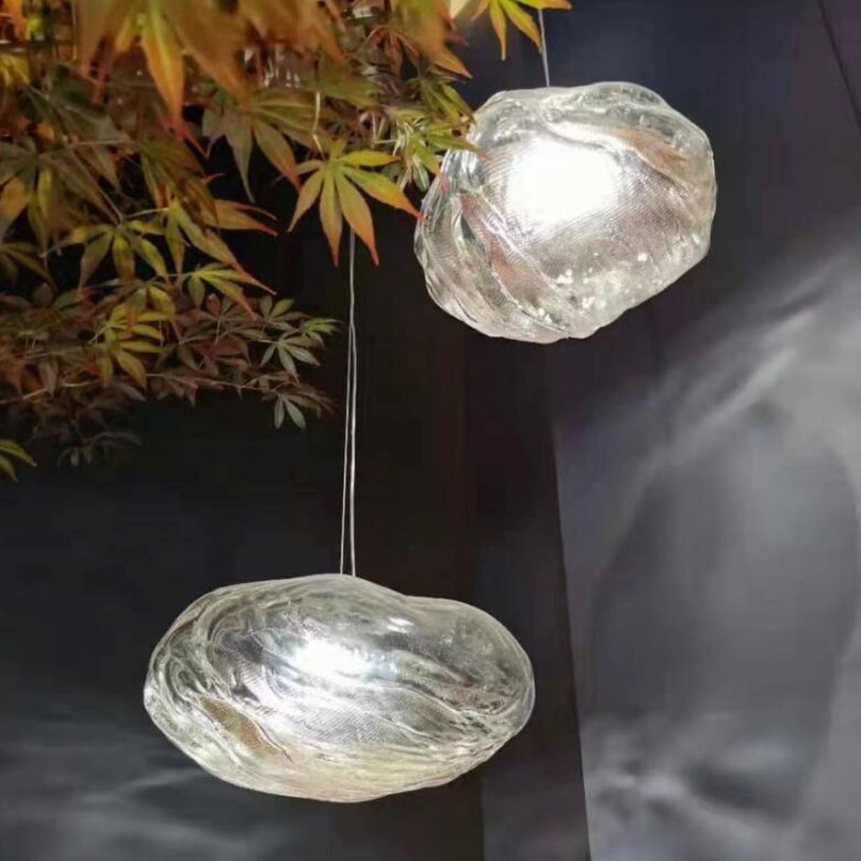 artistic glass pendant lamp