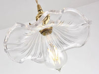 Thumbnail for transparent glass flower pendant lamp