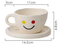 Thumbnail for smiley face tea porcelain cup