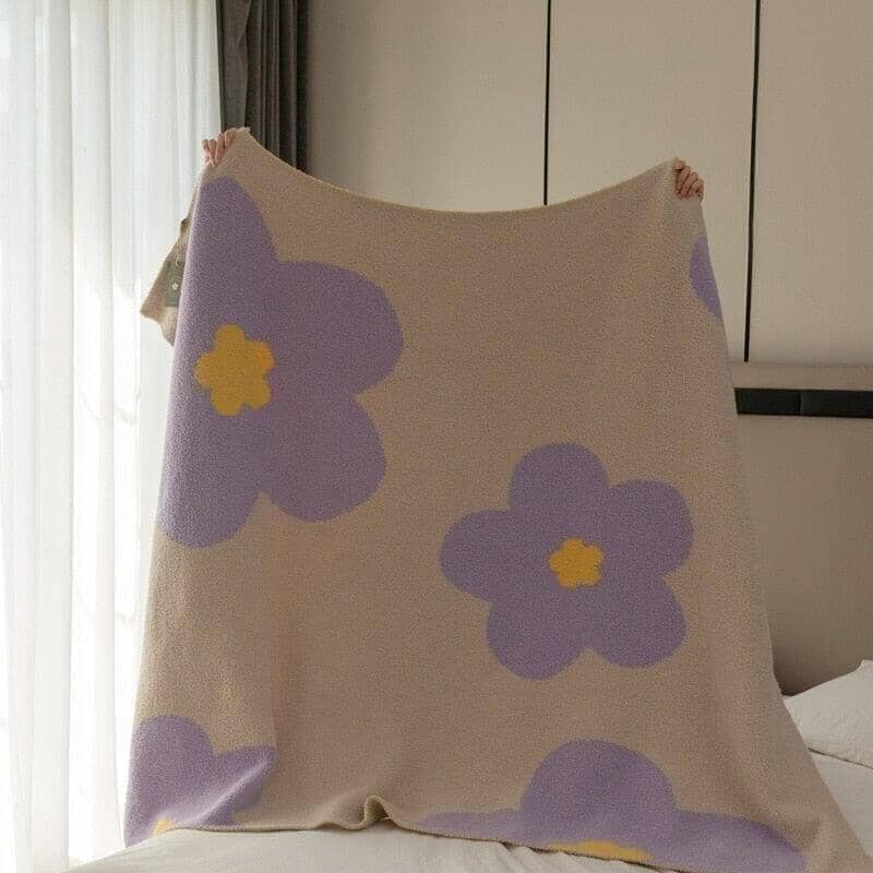 "FlowerPower" Blanket 0 Artedimo purple A 130X170CM 