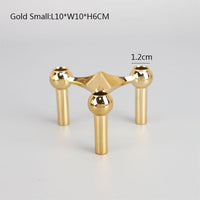 Thumbnail for Creative Metal Candle Hold Ornaments Can Be Stacked Nordic Romantic Dining Table Candlestick Decoration For Home Decor Gift Artedimo Gold Small 1Pc 