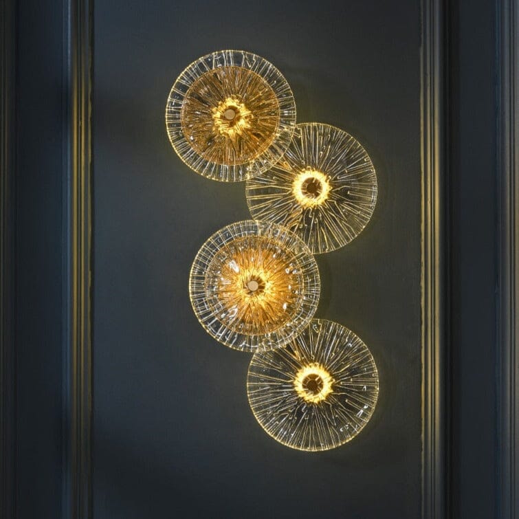 Round Crystal Sconces Wall Lamp