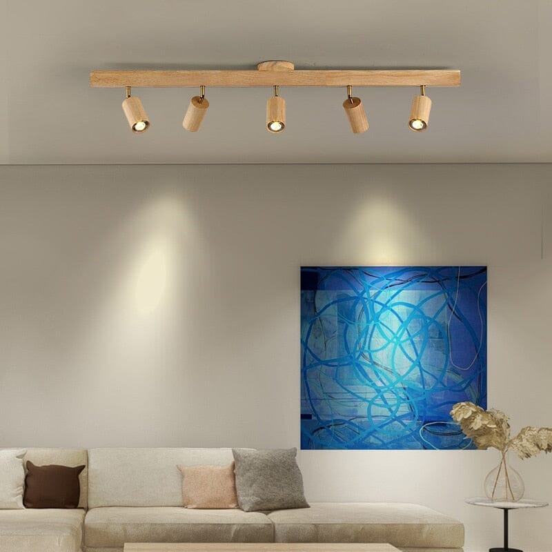 natural wood ceiling light