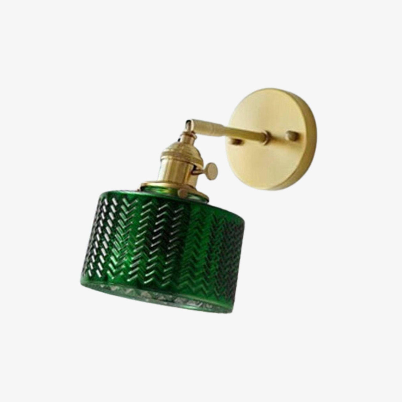 "Charlotte" Green Brass Glass Wall Light Lamp Plug-In / Hardwired Wall Lamp Artedimo Hardwired 4W(max100w) 