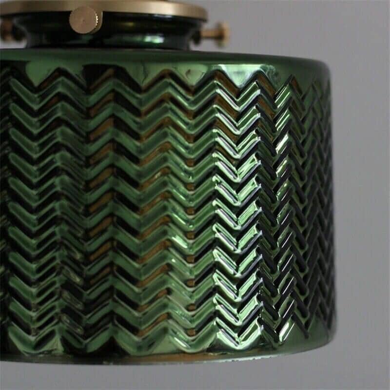 "Charlotte" Green Brass Glass Wall Light Lamp Plug-In / Hardwired Wall Lamp Artedimo 