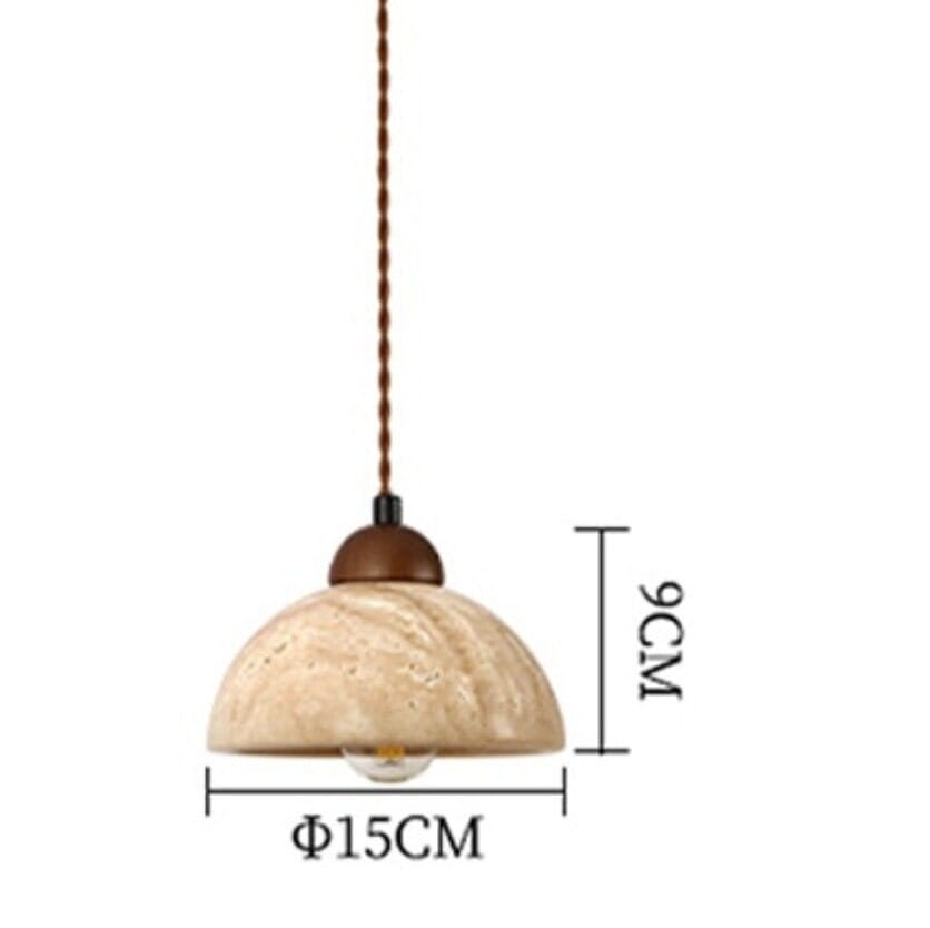 Travertine Lamp - Stone Lighting - Kitchen Island Light - Pendant Lighting - Minimalist Pendant Lamp Pendant Lights Artedimo 