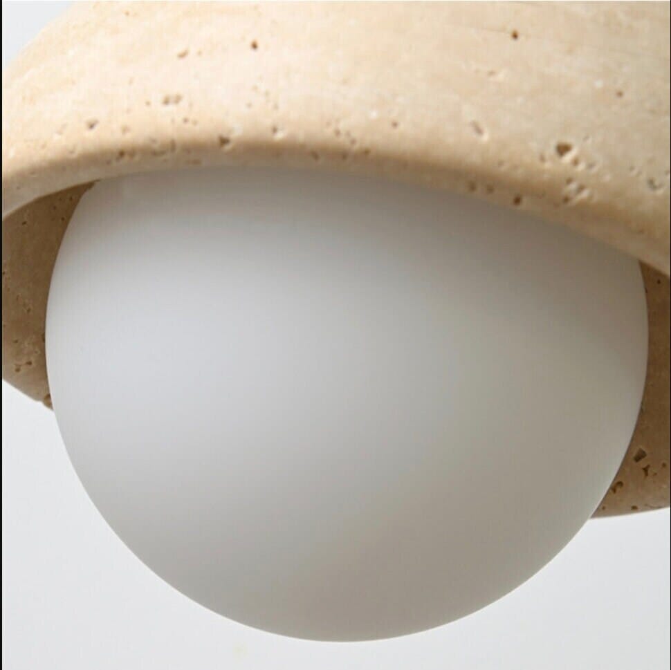 Travertine Hanging Lamp - Stone Lighting - Pendant Lighting - Minimalist Hanging Pendant Lamp Pendant Lights Artedimo 