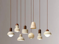 Thumbnail for Travertine Hanging Lamp - Stone Lighting - Pendant Lighting - Minimalist Hanging Pendant Lamp Pendant Lights Artedimo 