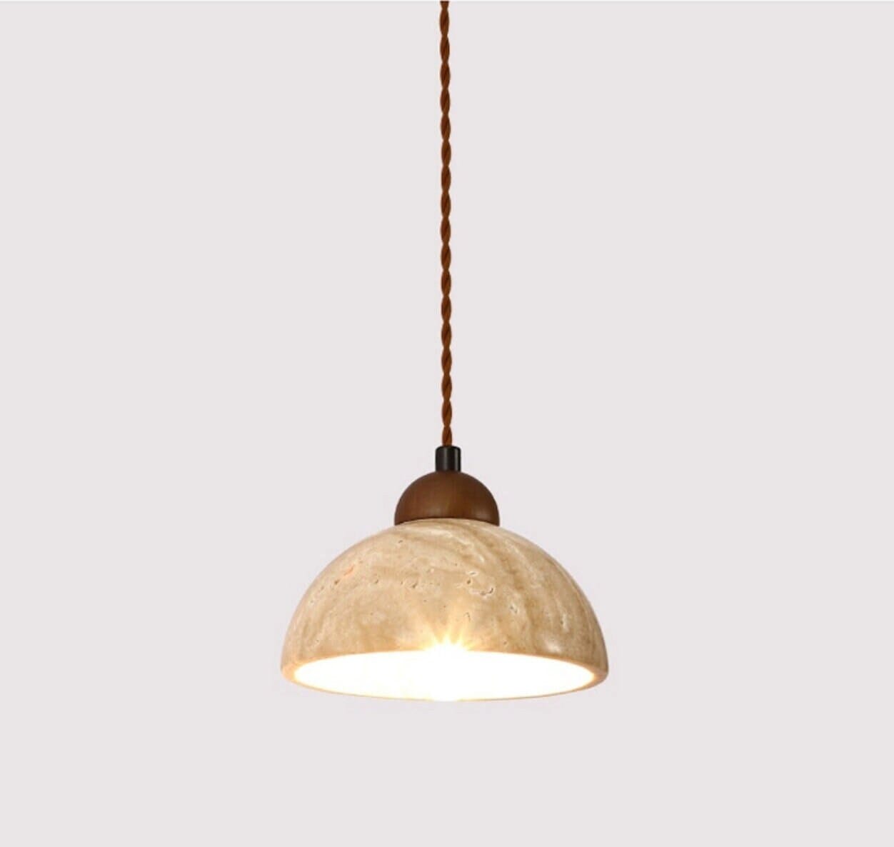 Travertine Lamp - Stone Lighting - Kitchen Island Light - Pendant Lighting - Minimalist Pendant Lamp Pendant Lights Artedimo 