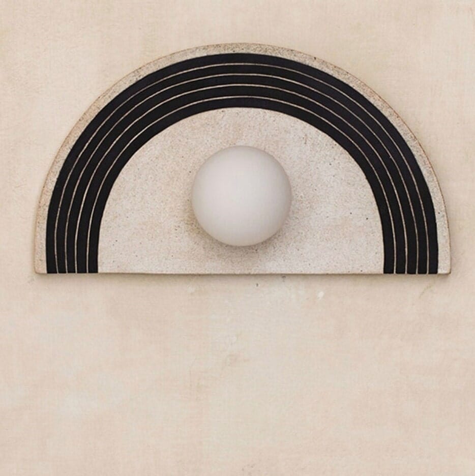 Minimalist Sconce Half circle Wall Lamp 2 Colors - Wall Sconce Light - Bedside Lamp Sconces Artedimo 1/2 thick stripes Warm (2700-3500K) 