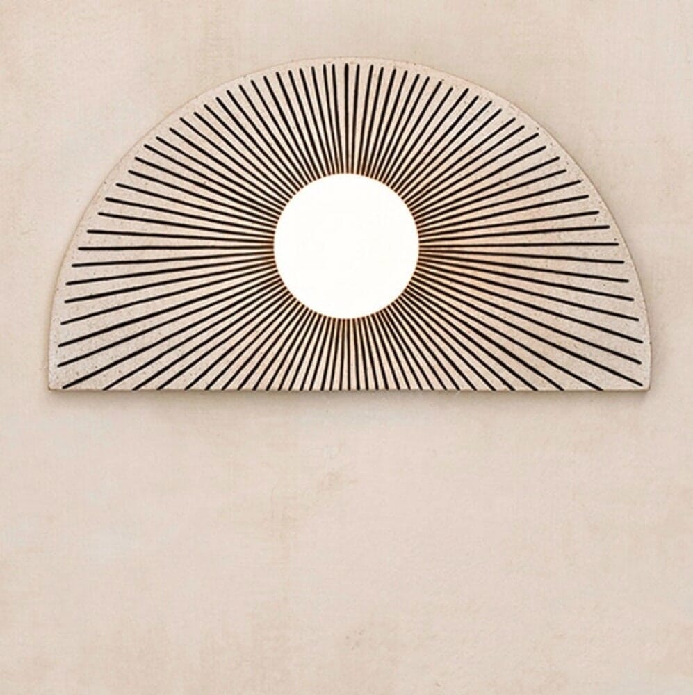 Minimalist Sconce Half circle Wall Lamp 2 Colors - Wall Sconce Light - Bedside Lamp Sconces Artedimo 1/2 thin stripes Warm (2700-3500K) 