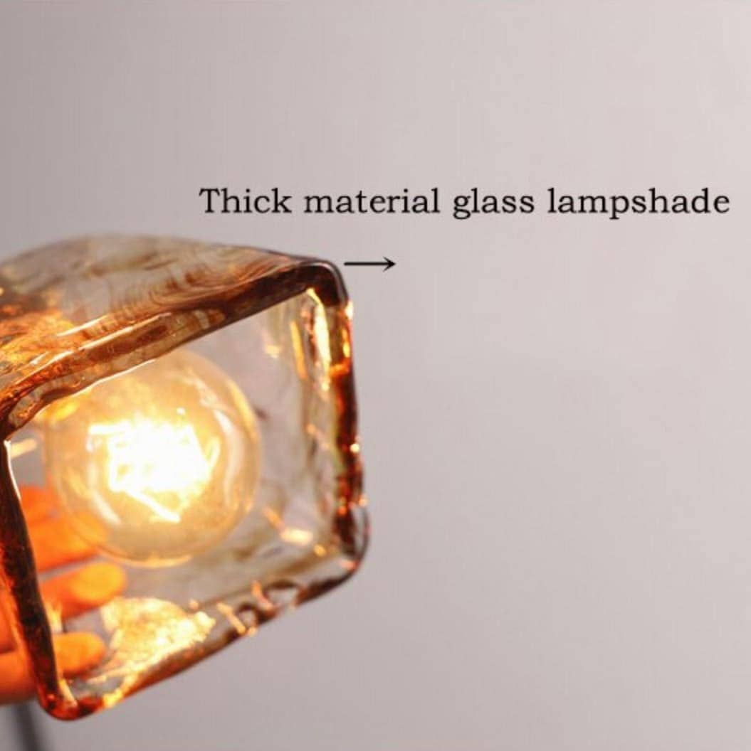 Modern Pendant Light - Square Ambient Glass Pendant "AMBER AMBIANCE " Pendant Lights Artedimo 