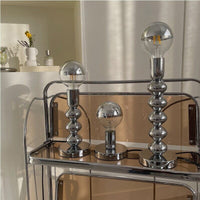 Thumbnail for Chrome Table Lamp with Nordic Design - Glass Bedside Light - Modern Home Decor Lighting Table Lamps Artedimo 