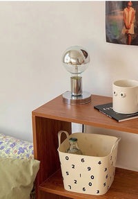 Thumbnail for Chrome Table Lamp with Nordic Design - Glass Bedside Light - Modern Home Decor Lighting Table Lamps Artedimo 