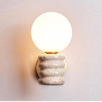 Thumbnail for Travertine Sconce- Nordic Aesthetics Globe Wall Light - Nordic Lamp in Beige - Luxury Lighting Sconces Artedimo 