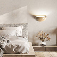 Thumbnail for Light Wall Sconce Lamp - Half Moon Light - Beige Wall Lamp Made of Natural Stone Sconces Artedimo 