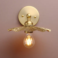 Thumbnail for Metal Wall Sconce - Flower Shape Wall Lamp - Gold Bedside Lamp - Industrial Metal Light Sconces Artedimo 