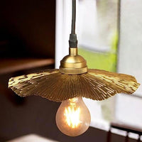 Thumbnail for Gold Hanging Lamp - Brass Pendant Light - Gold Flower Lighting with Industrial Vibe Pendant Lights Artedimo 