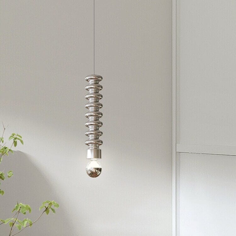 Pendant Light in Chrome - Bauhaus inspired Lighting- Midcentury Ceiling Lamp Pendant Lights Artedimo 