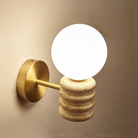 Thumbnail for Travertine Sconce- Nordic Aesthetics Globe Wall Light - Nordic Lamp in Beige - Luxury Lighting Sconces Artedimo 