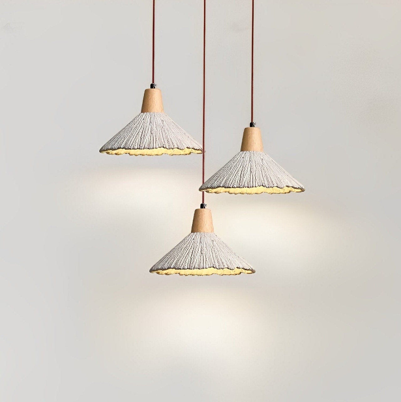 Grey Hanging Lamp - Hanging Pendant Lamp - Wabi-Sabi Chandelier Lighting Pendant Lights Artedimo 